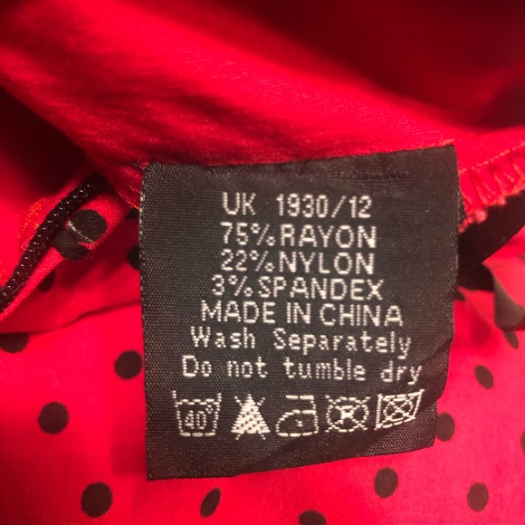 hell bunny red polka dot skirt - Picture 8 of 9